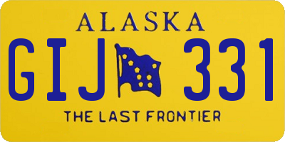 AK license plate GIJ331
