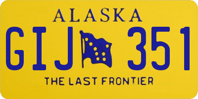 AK license plate GIJ351