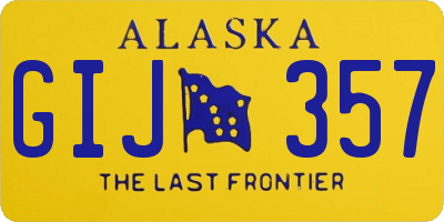 AK license plate GIJ357