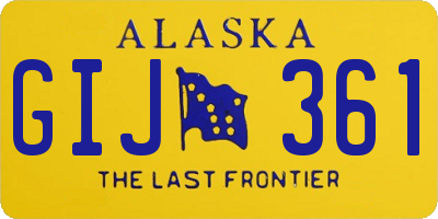 AK license plate GIJ361