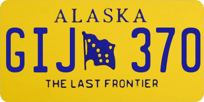 AK license plate GIJ370