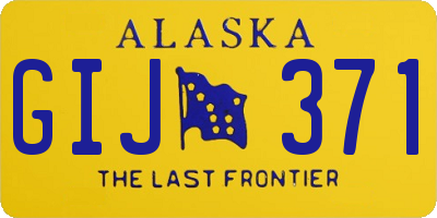 AK license plate GIJ371