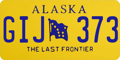 AK license plate GIJ373