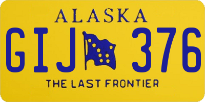 AK license plate GIJ376