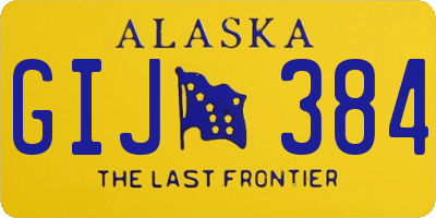 AK license plate GIJ384