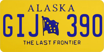 AK license plate GIJ390