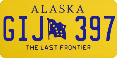 AK license plate GIJ397