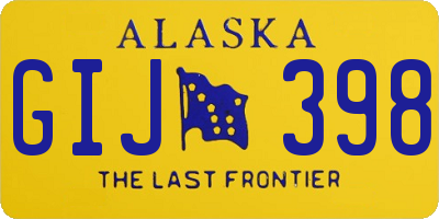 AK license plate GIJ398