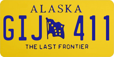 AK license plate GIJ411