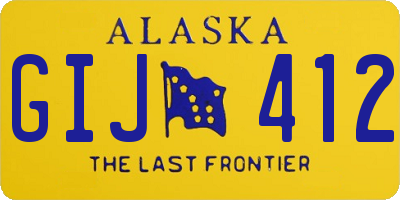 AK license plate GIJ412