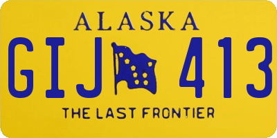 AK license plate GIJ413