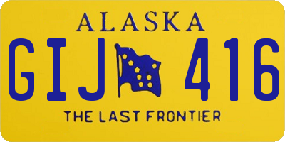 AK license plate GIJ416