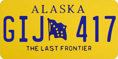 AK license plate GIJ417