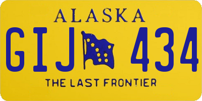 AK license plate GIJ434
