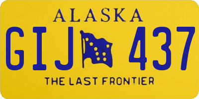 AK license plate GIJ437