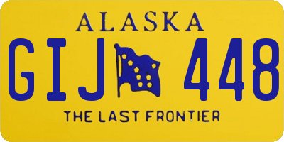 AK license plate GIJ448