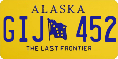 AK license plate GIJ452