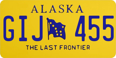 AK license plate GIJ455