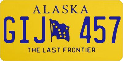 AK license plate GIJ457