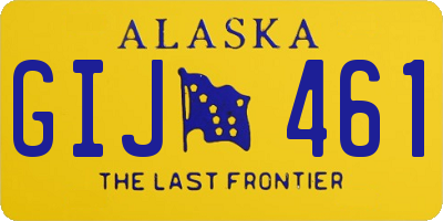 AK license plate GIJ461