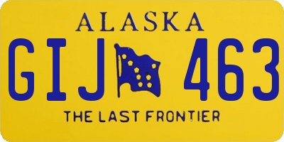 AK license plate GIJ463