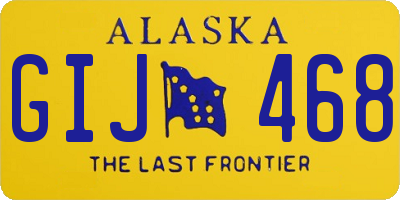 AK license plate GIJ468