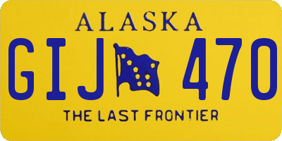 AK license plate GIJ470