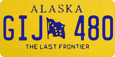 AK license plate GIJ480