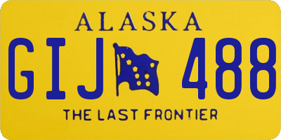 AK license plate GIJ488