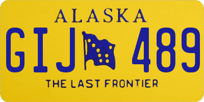 AK license plate GIJ489