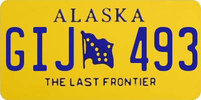 AK license plate GIJ493