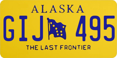 AK license plate GIJ495