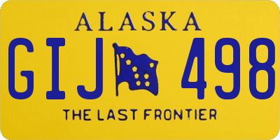 AK license plate GIJ498