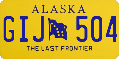 AK license plate GIJ504