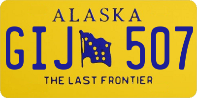 AK license plate GIJ507