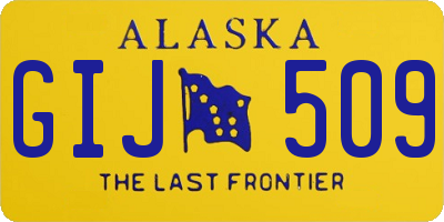 AK license plate GIJ509