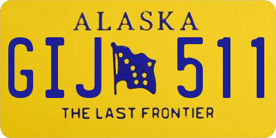 AK license plate GIJ511