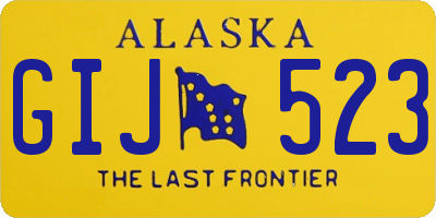 AK license plate GIJ523