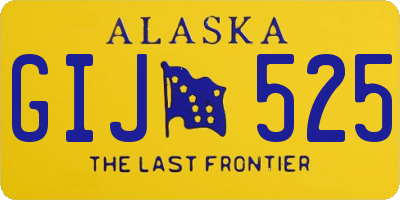 AK license plate GIJ525