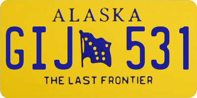 AK license plate GIJ531