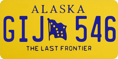 AK license plate GIJ546