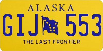 AK license plate GIJ553