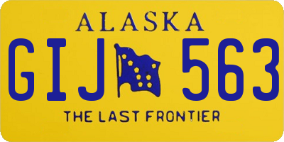 AK license plate GIJ563