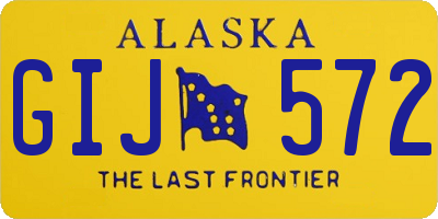 AK license plate GIJ572