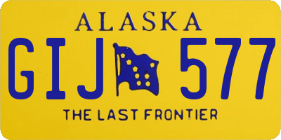 AK license plate GIJ577
