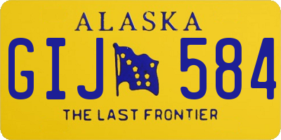 AK license plate GIJ584