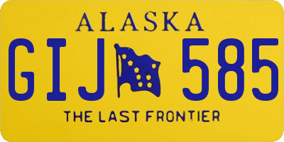 AK license plate GIJ585