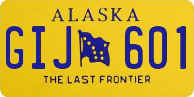 AK license plate GIJ601
