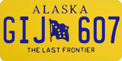 AK license plate GIJ607