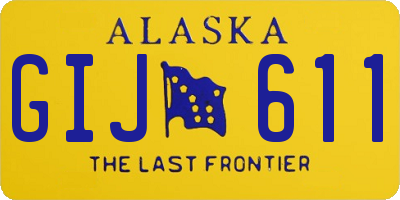 AK license plate GIJ611